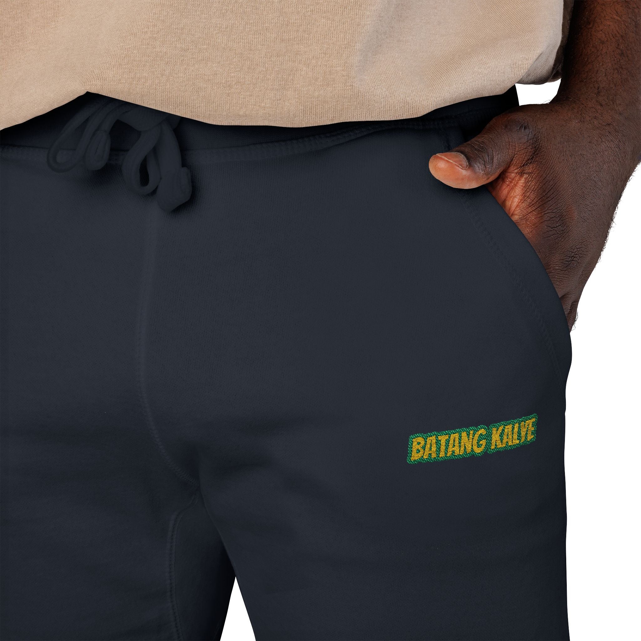 Batang Kalye Cozy Unisex Fleece Sweatpants with Embroidered Design, Casual Lounge Pants, Relaxation, Everyday Wear, Gift for Him/Her, Stylish Comfort