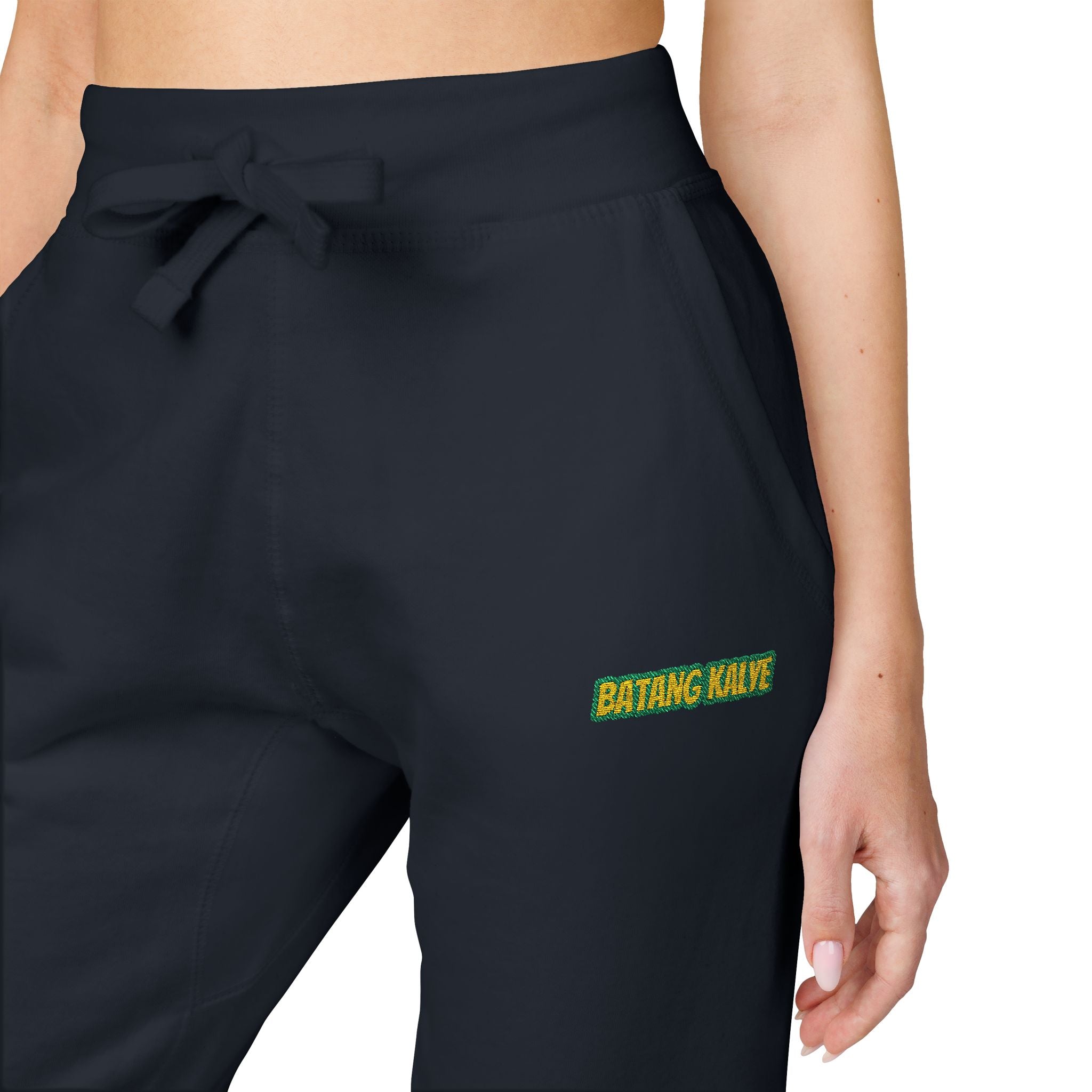 Batang Kalye Cozy Unisex Fleece Sweatpants with Embroidered Design, Casual Lounge Pants, Relaxation, Everyday Wear, Gift for Him/Her, Stylish Comfort