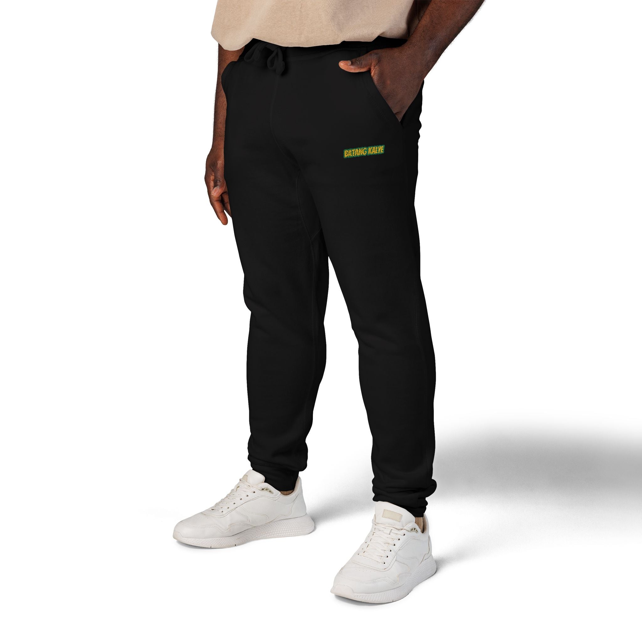 Batang Kalye Cozy Unisex Fleece Sweatpants with Embroidered Design, Casual Lounge Pants, Relaxation, Everyday Wear, Gift for Him/Her, Stylish Comfort
