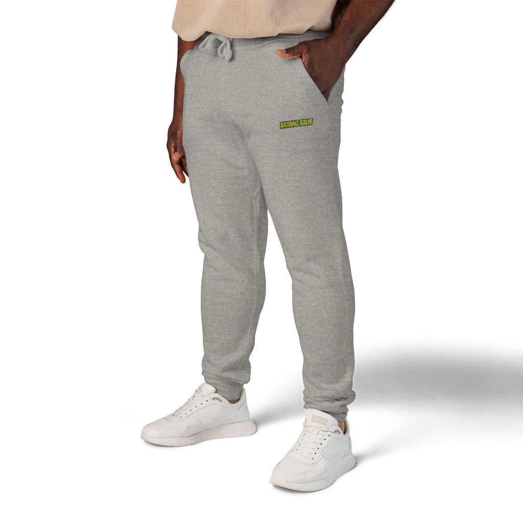 Batang Kalye Cozy Unisex Fleece Sweatpants with Embroidered Design, Casual Lounge Pants, Relaxation, Everyday Wear, Gift for Him/Her, Stylish Comfort