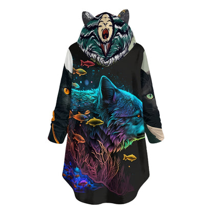 YarGa Spirits Flannel Hoodie with Cat Ears