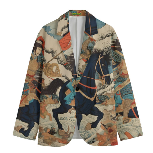 Batang Kalye Men's Casual Flat Lapel Collar Blazer Suit Street Mafia