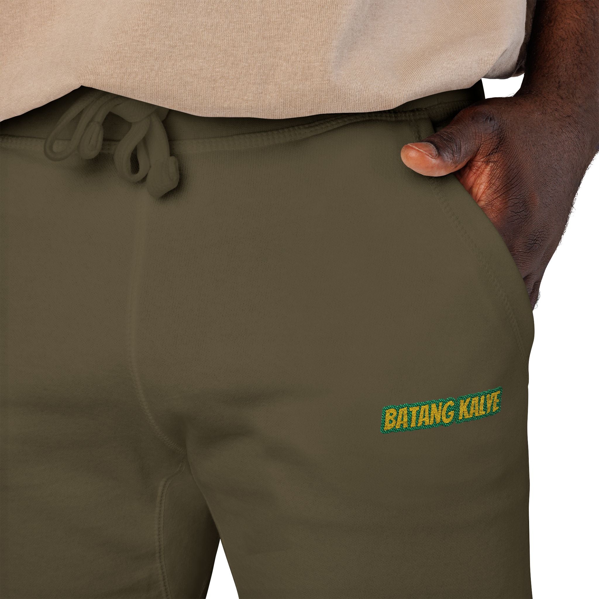 Batang Kalye Cozy Unisex Fleece Sweatpants with Embroidered Design, Casual Lounge Pants, Relaxation, Everyday Wear, Gift for Him/Her, Stylish Comfort
