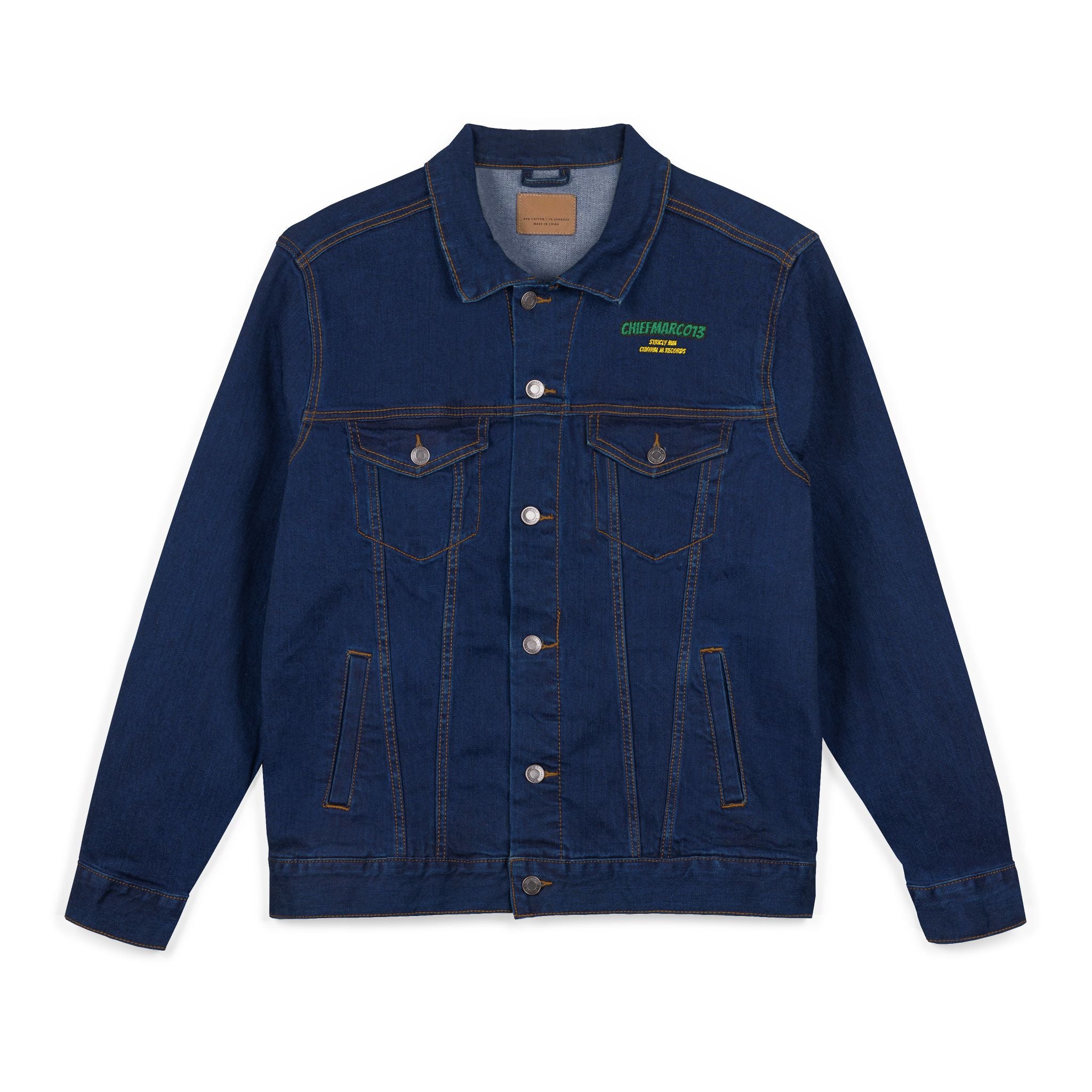 Unisex Embroidered Denim Jacket - Trendy Streetwear, Eco-Friendly Fashion, Casual Chic, Gift for Him/Her, Perfect for Spring/Fall