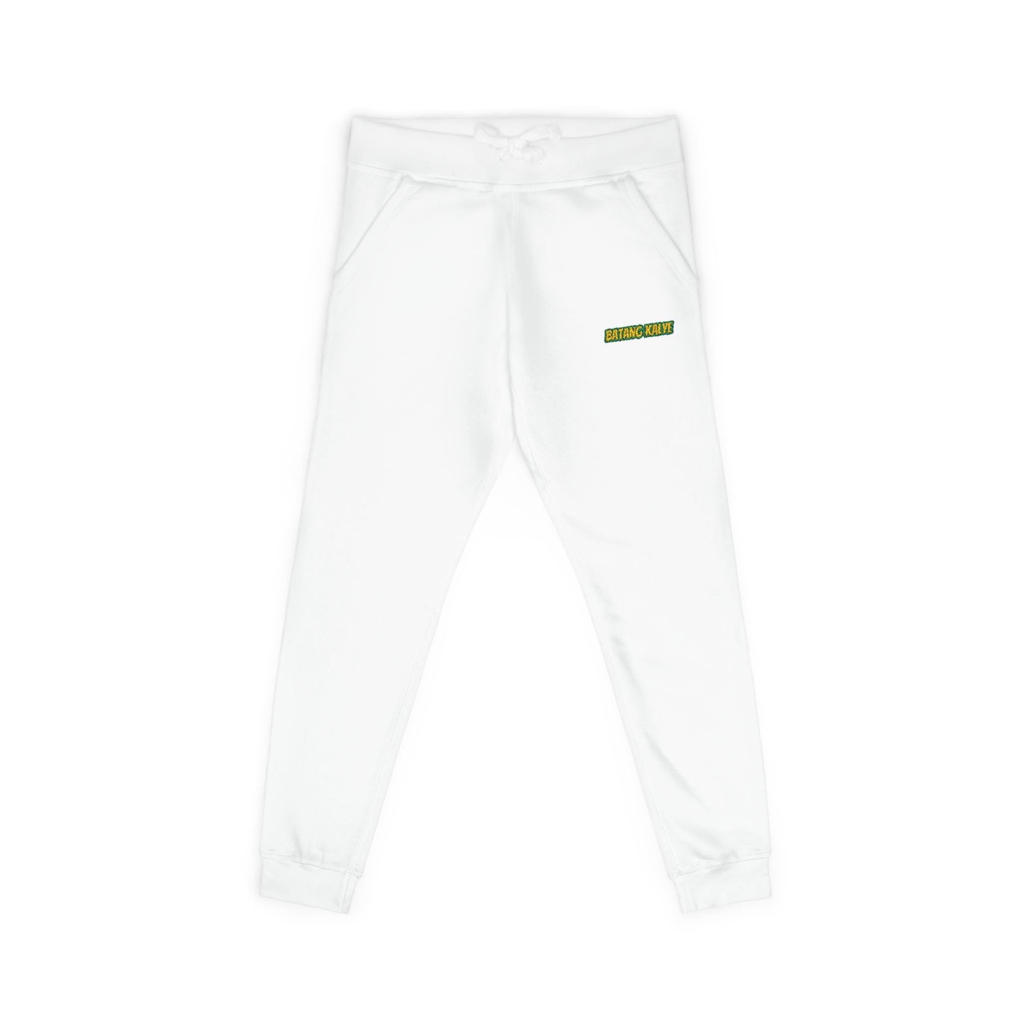 Batang Kalye Cozy Unisex Fleece Sweatpants with Embroidered Design, Casual Lounge Pants, Relaxation, Everyday Wear, Gift for Him/Her, Stylish Comfort