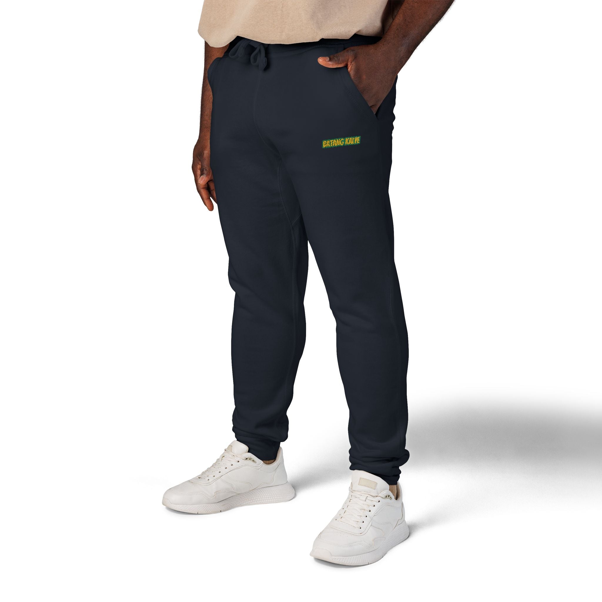 Batang Kalye Cozy Unisex Fleece Sweatpants with Embroidered Design, Casual Lounge Pants, Relaxation, Everyday Wear, Gift for Him/Her, Stylish Comfort