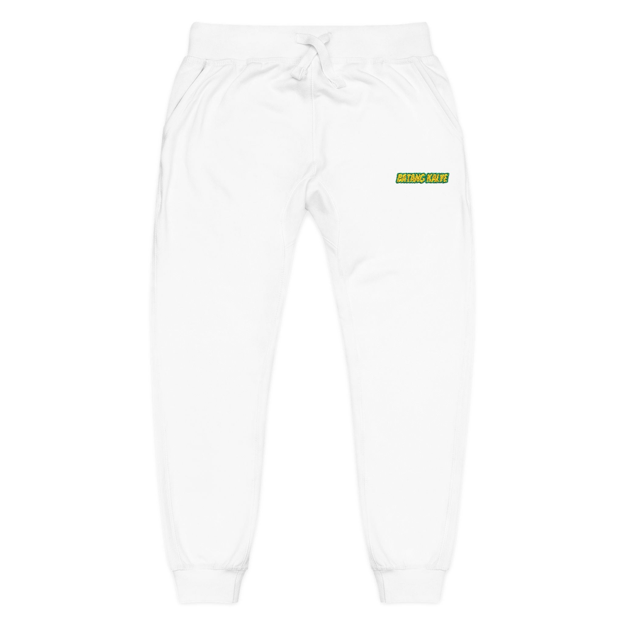 Batang Kalye Cozy Unisex Fleece Sweatpants with Embroidered Design, Casual Lounge Pants, Relaxation, Everyday Wear, Gift for Him/Her, Stylish Comfort