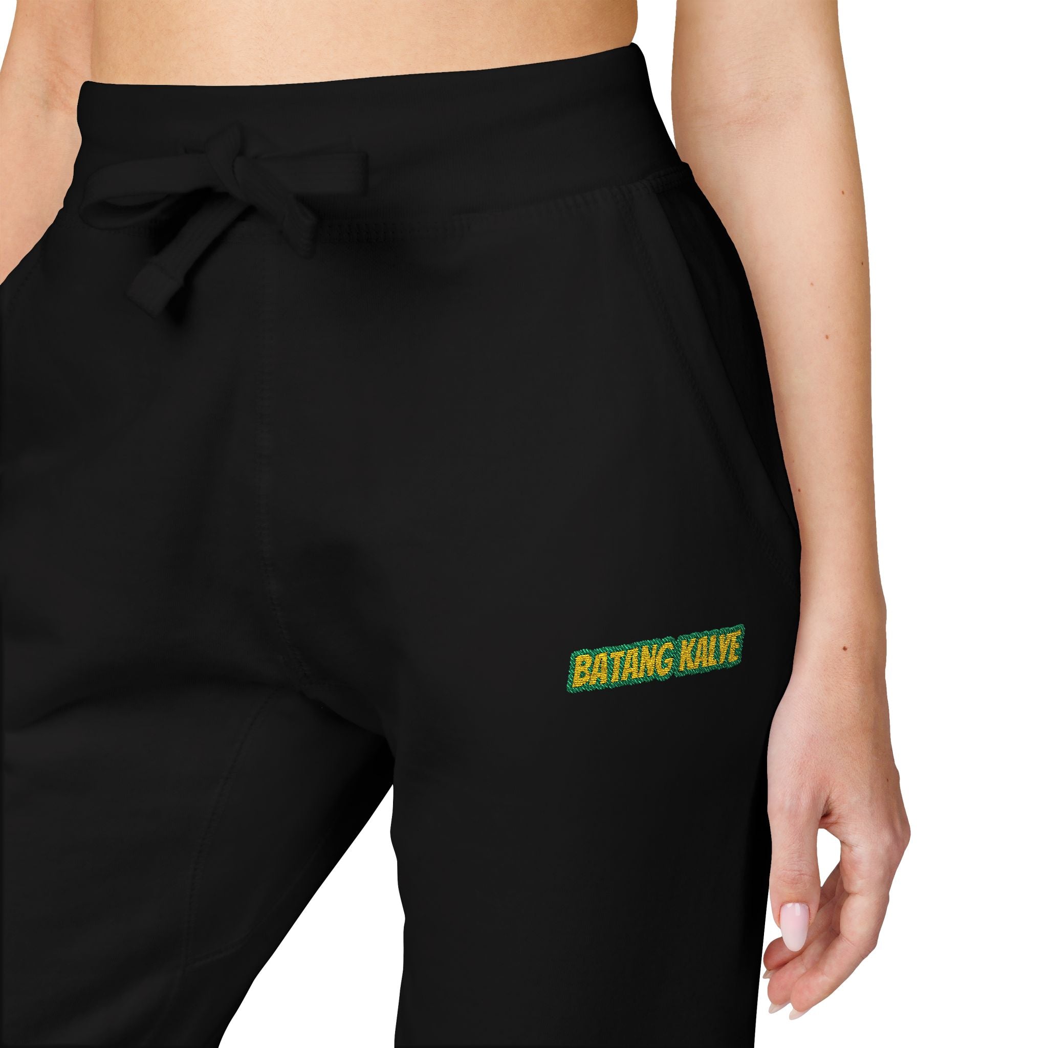 Batang Kalye Cozy Unisex Fleece Sweatpants with Embroidered Design, Casual Lounge Pants, Relaxation, Everyday Wear, Gift for Him/Her, Stylish Comfort