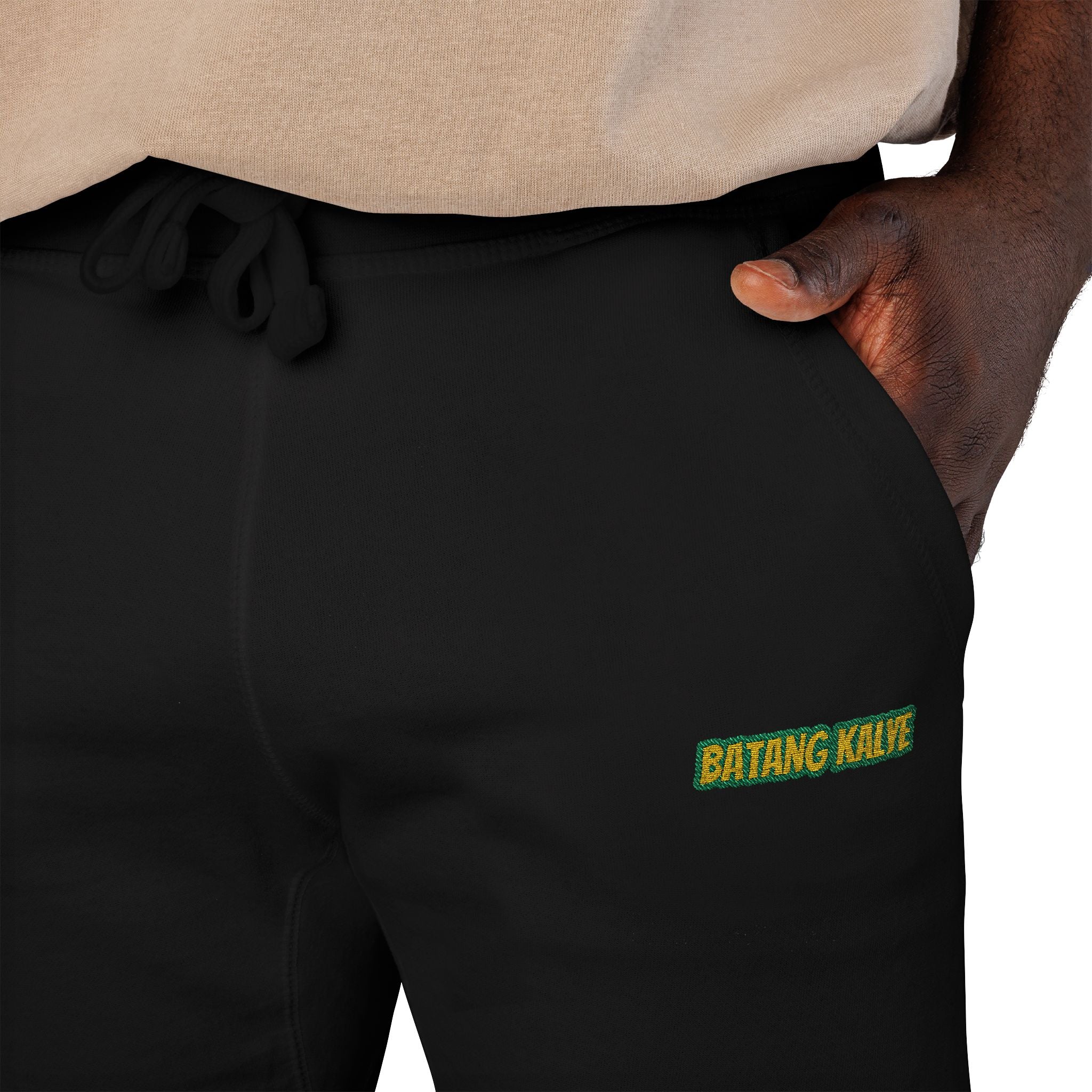 Batang Kalye Cozy Unisex Fleece Sweatpants with Embroidered Design, Casual Lounge Pants, Relaxation, Everyday Wear, Gift for Him/Her, Stylish Comfort