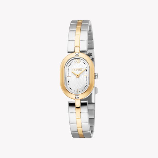 Esprit Women's Silver & Gold Quartz Watch | Es1l500m0045
