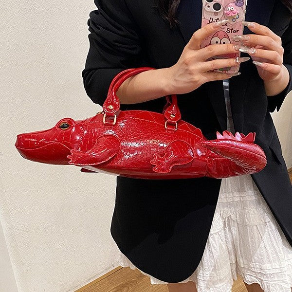 BKB Women's Alligator Shaped Handbag