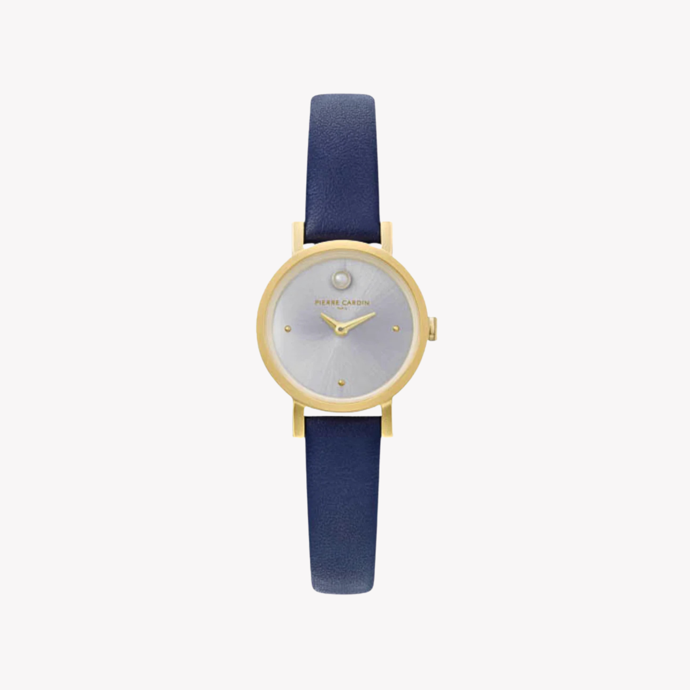 Pierre Cardin Women's Blue Leather Watch, Silver Dial | Ccm.0508